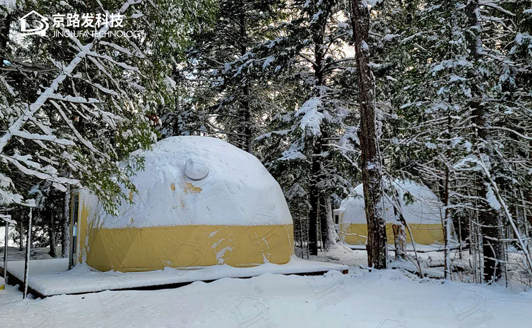 加拿大星空帐篷冬季图片反响